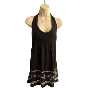 Women’s Sleeveless Black L.O.G.G H&M Embroidered Dress Size Large